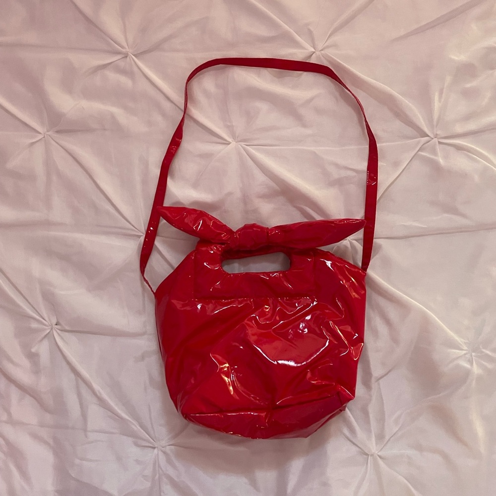 Zara Vida Red Puffy Bag with Bow